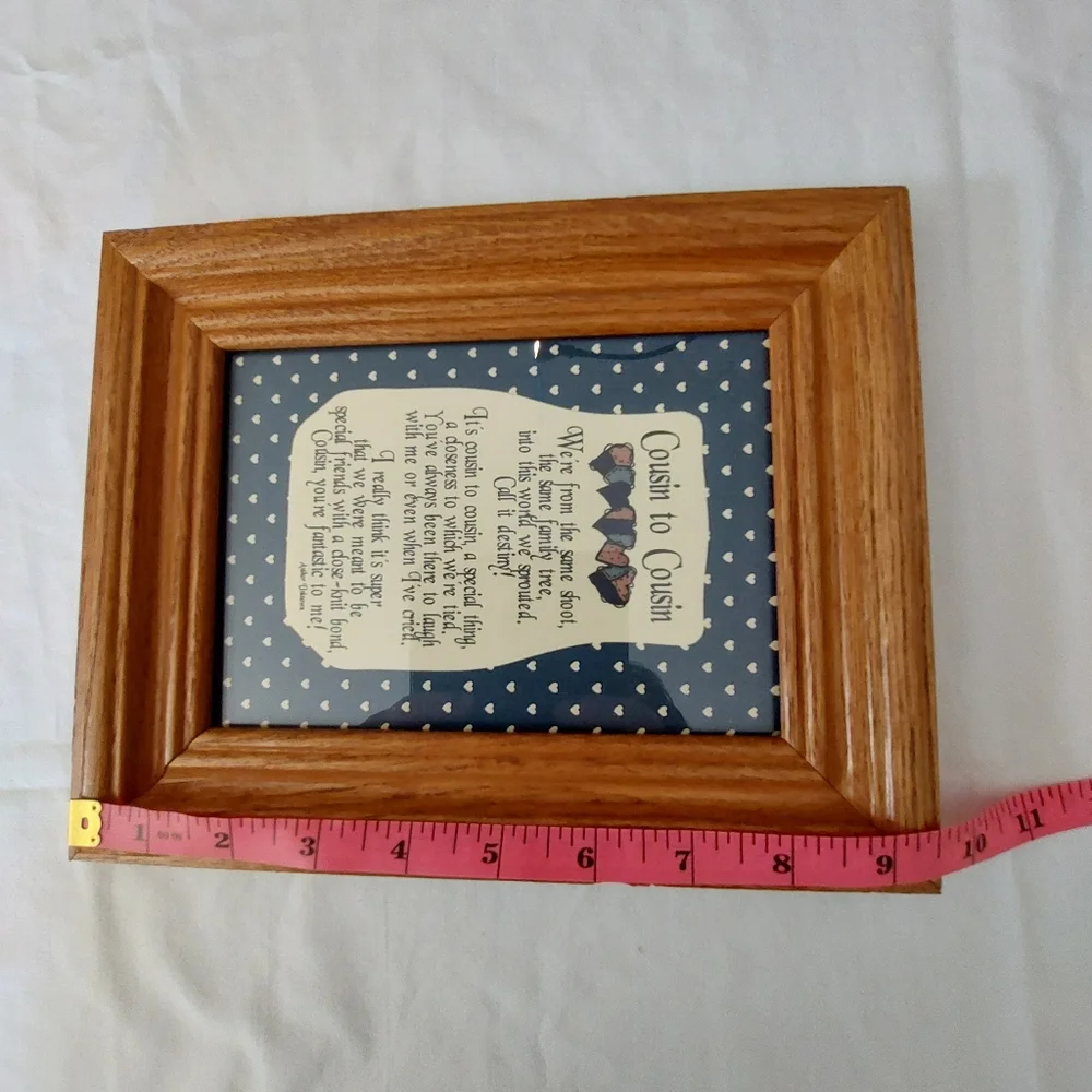 Wooden Cousin to Cousin Picture Frame